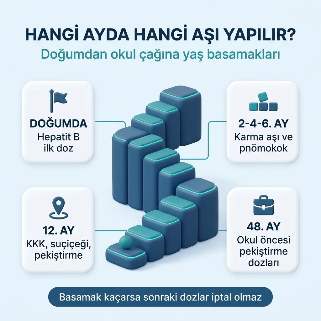 Aşı takvimi — doğumdan 13 yaşa kadar hangi ayda hangi aşının yapıldığı