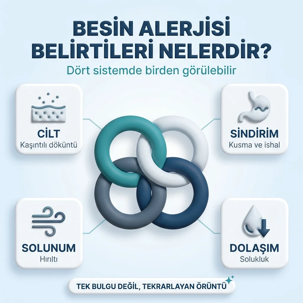 Bebeklerde besin alerjisi belirtileri — ciltte, sindirimde, solunumda ve dolaşımda görülen bulgular
