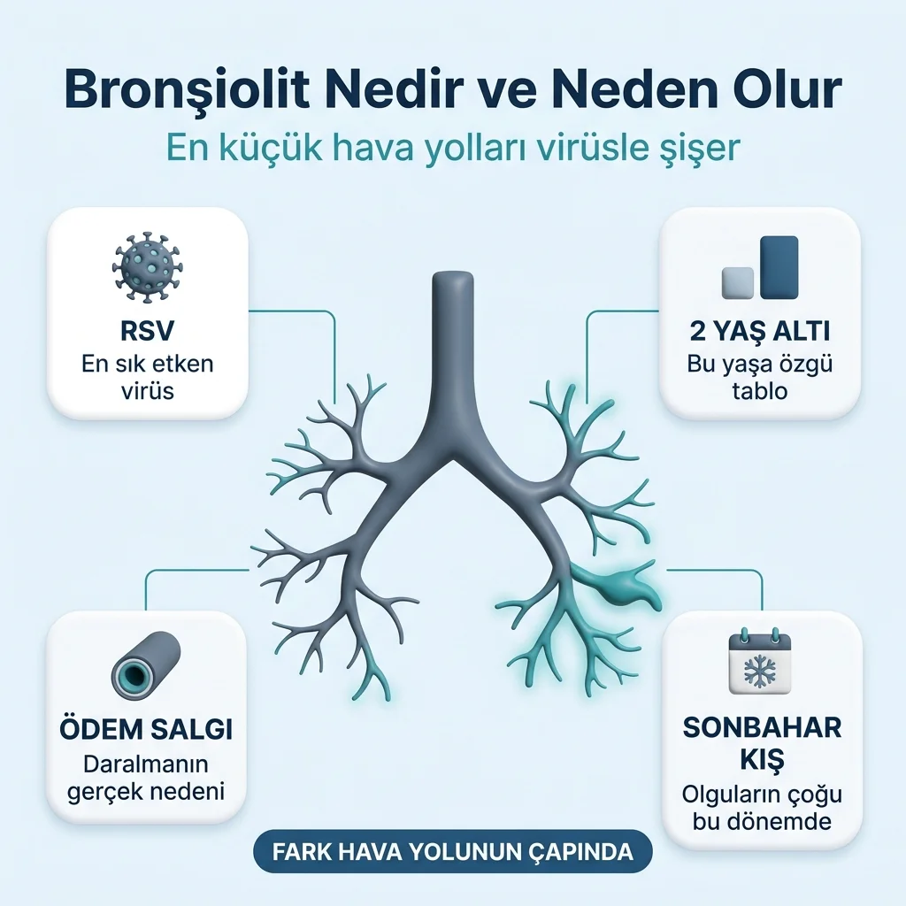 Bronşiolit — virüsle daralan en küçük hava yolları, RSV etkeni ve kış mevsimi