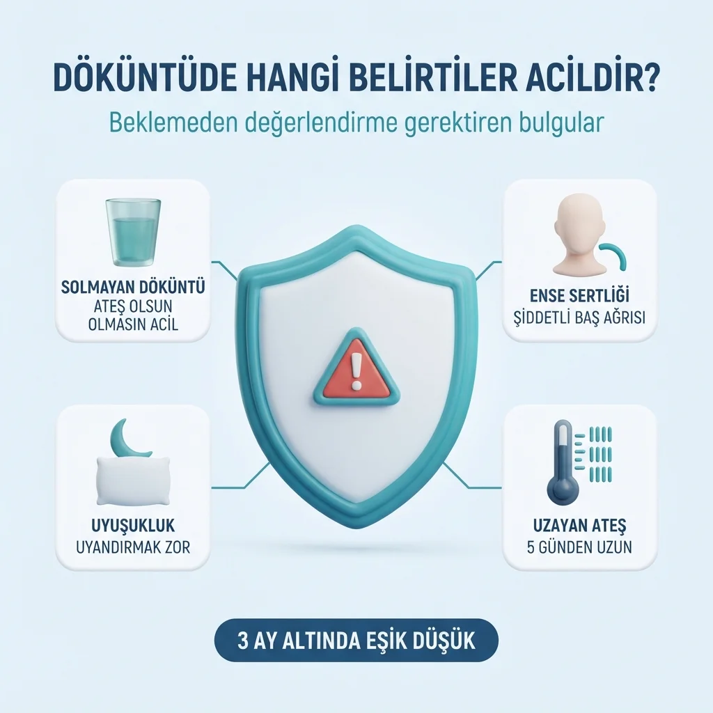 Çocuklarda ateş sonrası döküntü — basmakla solmayan döküntüde acil başvuru