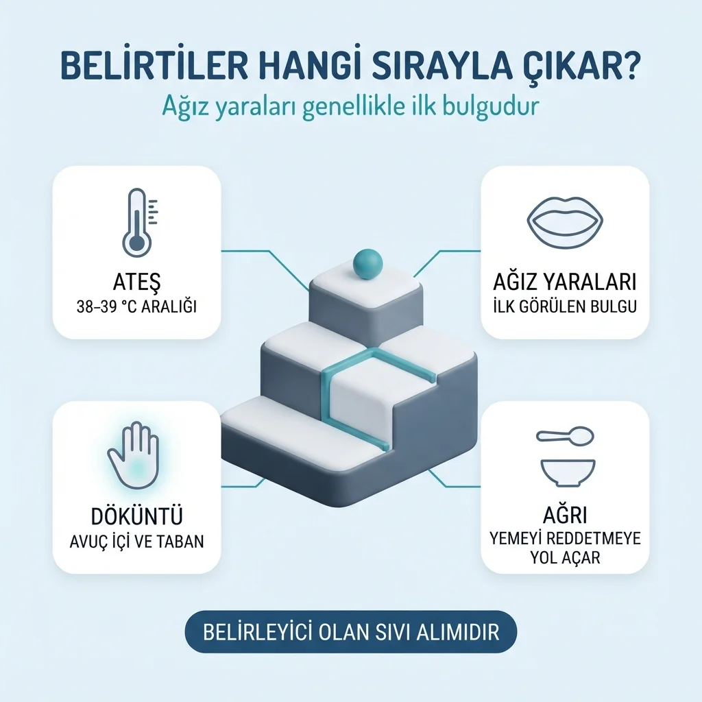 Çocuklarda el ayak ağız hastalığı — ateşle başlayıp ağız yaralarıyla süren seyir