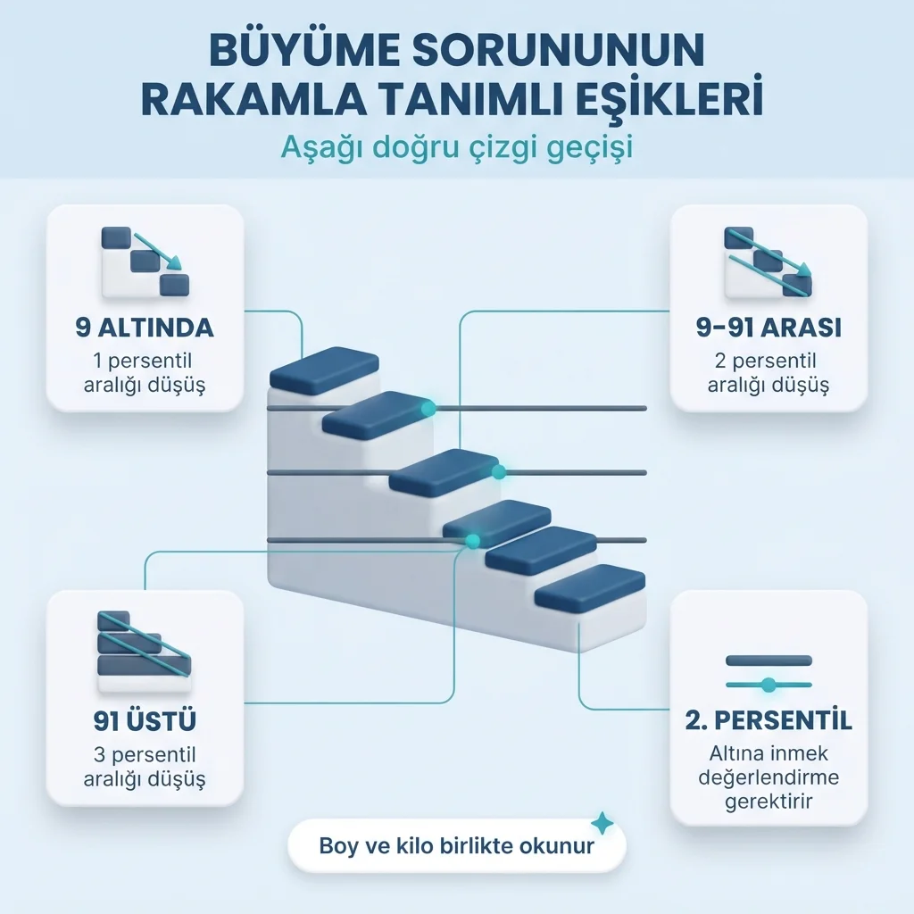 Bebeklerde iştahsızlık — büyüme sorunundan şüphelenilen persentil eşikleri