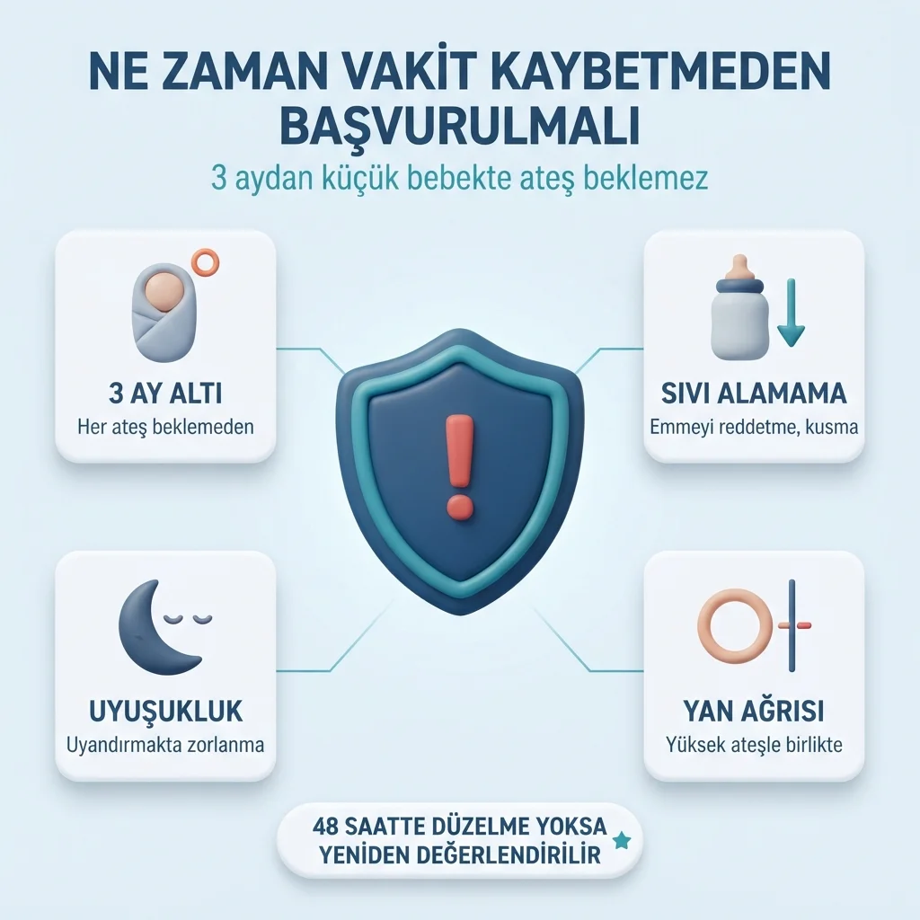 Bebeklerde idrar yolu enfeksiyonu — 3 aydan küçük bebekte ateşte acil başvuru