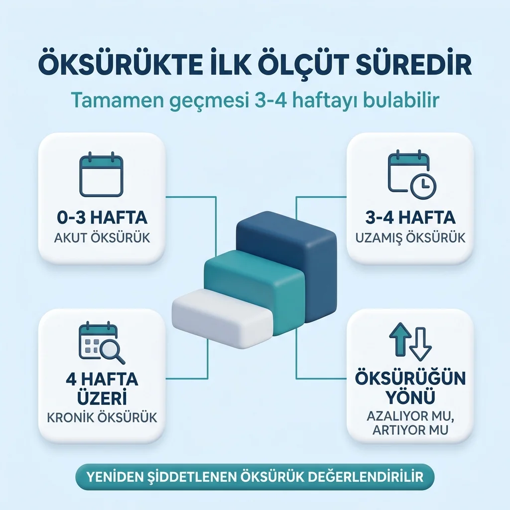 Öksürükte süre bantları — akut, uzamış ve kronik öksürük