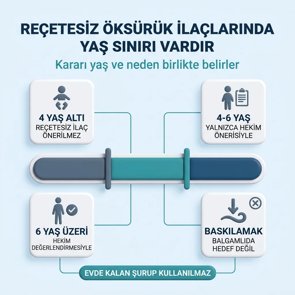 Reçetesiz öksürük ilaçlarında yaş sınırları