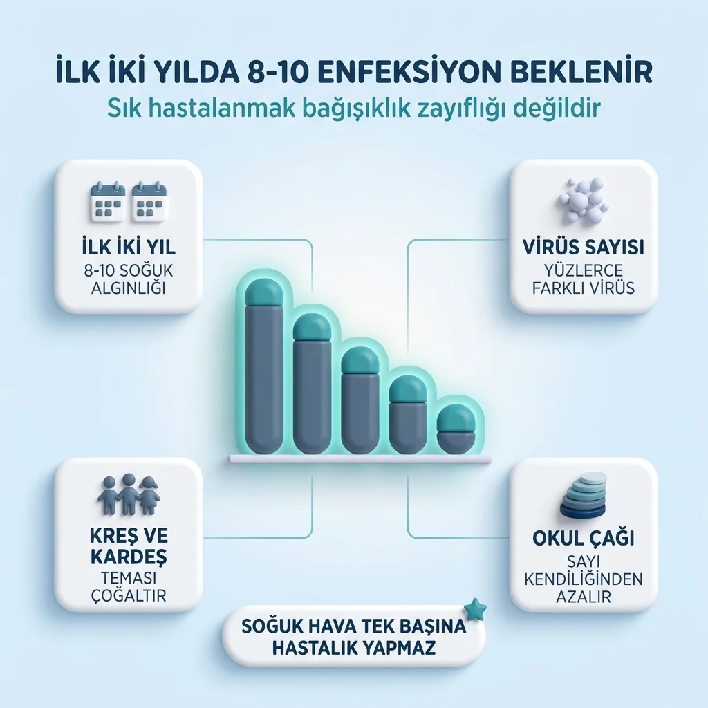 Bebeklerde üst solunum yolu enfeksiyonu — yılda 6-7 kez geçirilmesinin nedeni