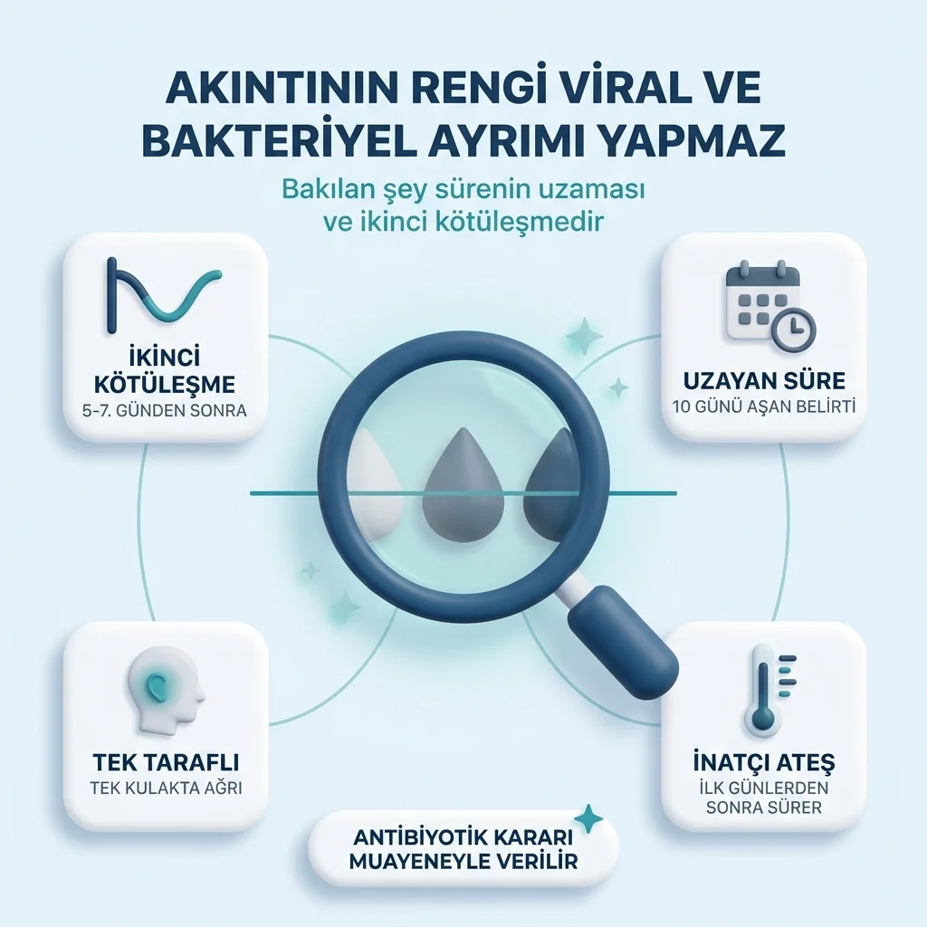 Üst solunum yolu enfeksiyonunda viral ve bakteriyel enfeksiyonun ayrımı