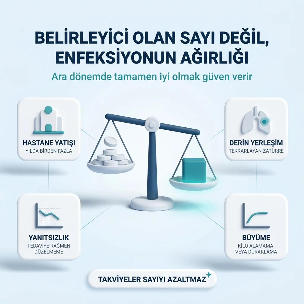 Sık tekrarlayan üst solunum yolu enfeksiyonu — araştırma gerektiren işaretler