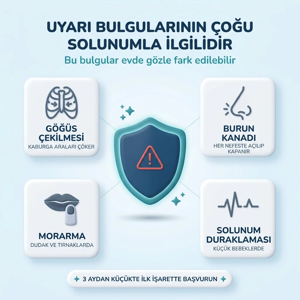 Çocuklarda üst solunum yolu enfeksiyonu — acil başvuru gerektiren solunum bulguları